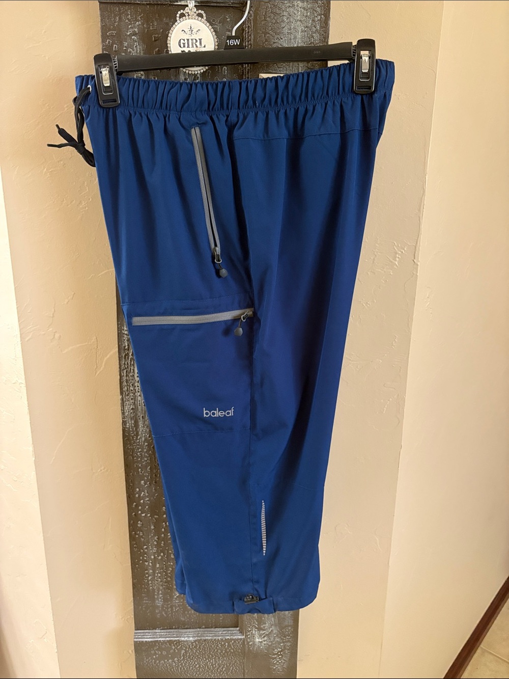 Baleaf blue hiking capris, XL